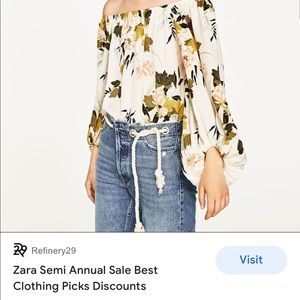 Zara off the shoulder bodysuit